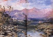 William Simpson The Lake of Kashmir at Shrinagar oil painting